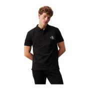 Geborduurd logo poloshirt Calvin Klein , Black , Heren