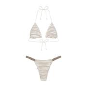 Twist Driehoekige Bikini met Gevlochten Slip Me-Fui , Beige , Dames