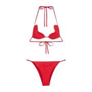 Bikini Triangel EN Verstelbare Slip Lovers Line F**k , Red , Dames