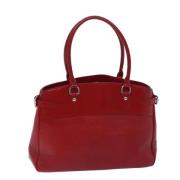 Pre-owned Leather handbags Louis Vuitton Vintage , Red , Dames