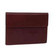 Pre-owned Leather wallets Cartier Vintage , Red , Dames