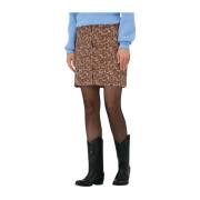 Bruine Rok Leoni Minirok Ydence , Brown , Dames