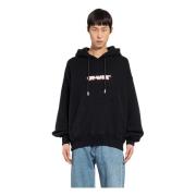 Ronde Logo Skate Hoodie Zwart Off White , Black , Heren