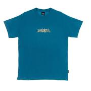 Turquoise Heren Tee met Achterprint Propaganda , Blue , Heren