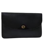 Pre-owned Leather clutches Dior Vintage , Black , Dames