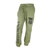 Groene katoenen trainingsbroek met prints Diego Venturino , Green , He...