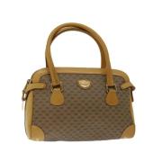 Pre-owned Canvas handbags Gucci Vintage , Beige , Dames