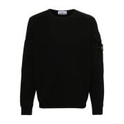 Zwarte Sweatshirt Aw24 Herenmode Stone Island , Black , Heren