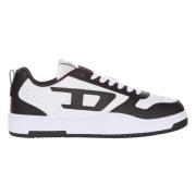 Zwart Wit Lage Trainers Mannen Diesel , Black , Heren