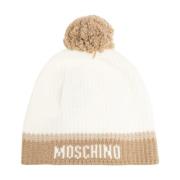 Muts met pompon Moschino , Beige , Unisex