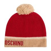 Muts met pompon Moschino , Red , Unisex