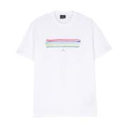 Gestreept Jersey Crew Neck T-shirt Paul Smith , White , Heren