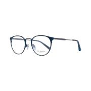 Blauwe Metalen Ronde Optische Monturen Ted Baker , Blue , Heren