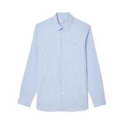 Heldere Blauwe Gestreepte Overhemd Lacoste , Blue , Heren