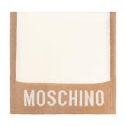 Sjaal met logo Moschino , Beige , Unisex