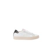 Witte Leren Sneaker Minimalistisch Ontwerp P448 , White , Dames