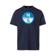 Korte Mouw T-shirt North Sails , Blue , Heren