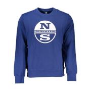 Blauwe Crew Neck Logo Sweatshirt North Sails , Blue , Heren