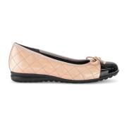 Beige Leren Ballet Flats Gabor , Beige , Dames