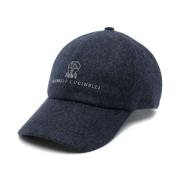 Blauwe Hoeden & Petten voor Mannen Brunello Cucinelli , Blue , Heren