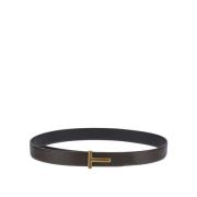 Luxe Omkeerbare Riem Tom Ford , Brown , Heren