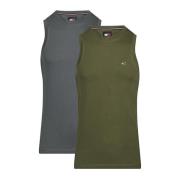 2 Katoenen Tanktops - Multicolor Tommy Jeans , Multicolor , Heren