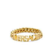 Gouden Metalen Armband Versace , Yellow , Heren