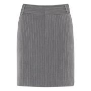 Klassieke Pinstripe Rok Korte Lengte Gestuz , Gray , Dames