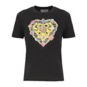 Korte Mouw T-shirt Versace Jeans Couture , Black , Dames