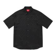 Beperkte Oplage Monogram Zijden Shirt Zwart Supreme , Black , Heren