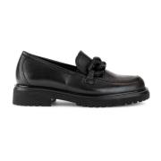 Zwarte Leren Winter Mocassins Gabor , Black , Dames