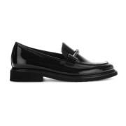 Zwarte lakleren loafers wintereditie Gabor , Black , Dames