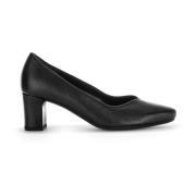 Zwarte leren hakmocassin Gabor , Black , Dames