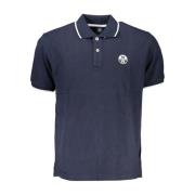 Blauw Katoenen Poloshirt met Logo North Sails , Blue , Heren