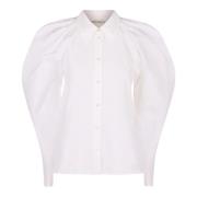 Strik Achter Katoenen Shirt Nina Ricci , White , Dames