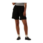 Zwarte Linnen Shorts voor Zomerse Dagen Neo Noir , Black , Dames