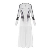 Lange Jurk met Print Adidas Originals , White , Dames