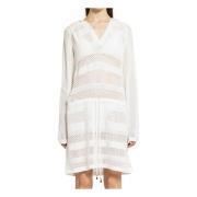 Gehaakte Gebreide Hoodie Mini Jurk Zimmermann , White , Dames