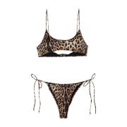 Bikinitop EN Verstelbare Spotted Broekjes F**k , Multicolor , Dames