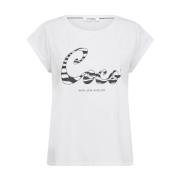 ZebraCC Tee 33120 Co'Couture , White , Dames