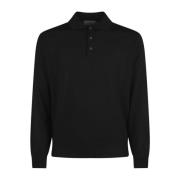 Polo Shirts Canali , Black , Heren