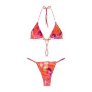 Driehoek Bikini met Braziliaanse Vaste Slip Me-Fui , Multicolor , Dame...