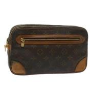 Pre-owned Canvas clutches Louis Vuitton Vintage , Brown , Dames