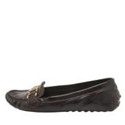 Pre-owned Leather flats Louis Vuitton Vintage , Brown , Dames