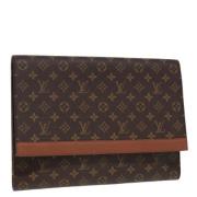 Pre-owned Canvas clutches Louis Vuitton Vintage , Brown , Dames