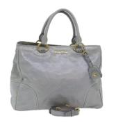 Pre-owned Leather handbags Miu Miu Pre-owned , Gray , Dames