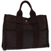 Pre-owned Canvas handbags Hermès Vintage , Brown , Dames