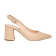 Elegante Slingback Hakken Nerogiardini , Beige , Dames