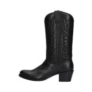 Zwarte Cowboy Laarzen met Vlam Steek Sendra , Black , Dames