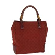 Pre-owned Canvas totes Gucci Vintage , Red , Dames